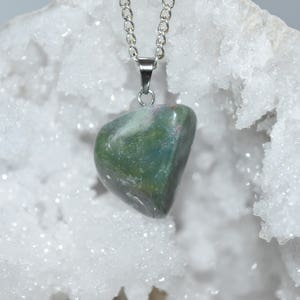 Moss Agate Crystal Pendant-, Crystal, Stone, Rock Collection, Gemstone,