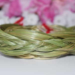 Treccia grande di erba dolce: benedizioni, purificazione delle energie negative, sbavature,