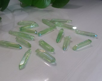 Apple Angel Aura Quartz/ Green Angel Aura Quartz - Crystal, Stone, Rock Collection, Gemstone,