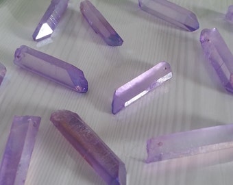 Light Purple Angel Aura Quartz/ Lavender Angel Aura Quartz-  Rock Collection, Gemstones, Decor, Crafting, Crystals, Stones