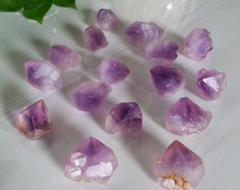 Rough Natural Uncut Amethyst Pyramid Point- 1pc - Rock Collection, Gemstones, Decor, Crafting, Crystals, Stones