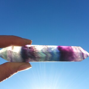 83.3g Fluorite DT Double Terminated Wand- Crystal Aura Cleansing,  Healing,