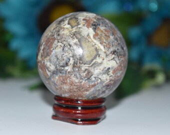 49mm Pietersite Sphere with Stand -Crystal, Stone, Rock Collection, Gemstone