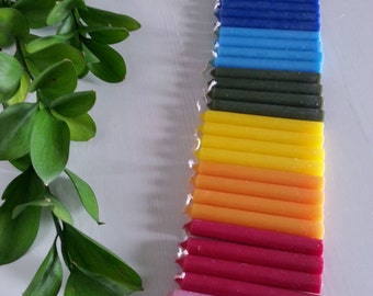 Party Chime Candles Set 10 colors, 2 pc each = 20 Candles - Candle ,