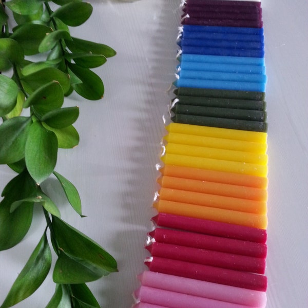 Party Chime Candles Set 10 colors, 2 pc each = 20 Candles - Candle ,