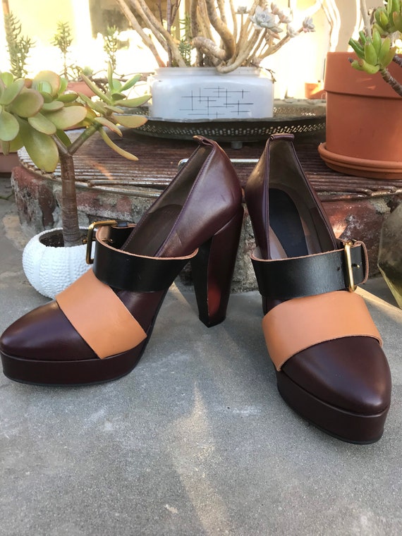 Marni leather platforms size 39, US 8