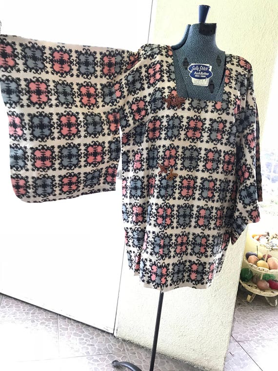 1960's Kimono Jacket Needs Love Size L