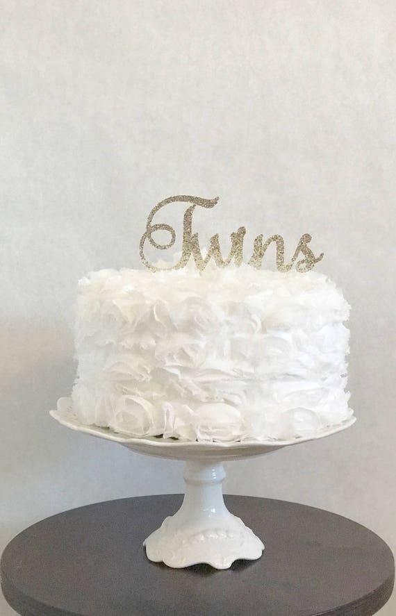Twins Cake Topper, Baby Shower, Gender Neutral Reveal Party