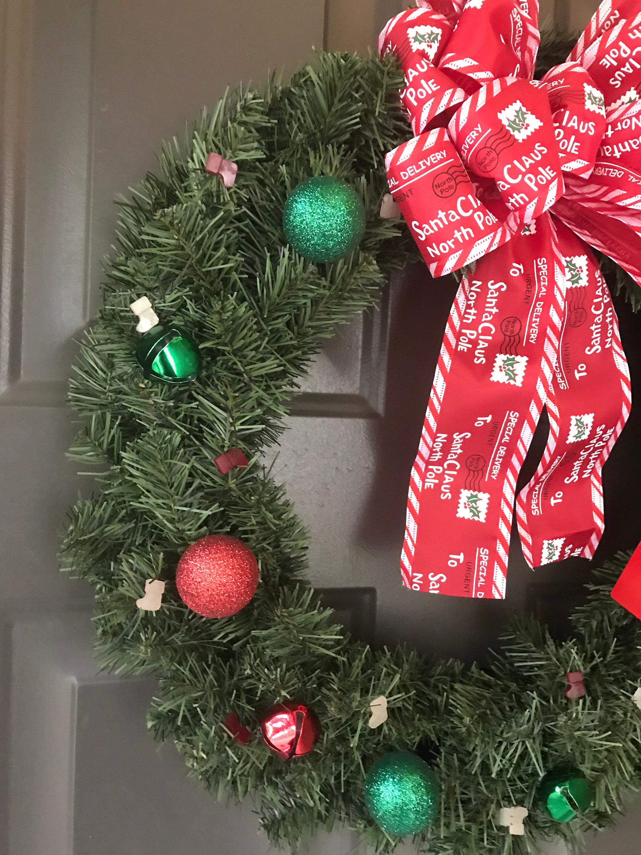 Christmas Wreath With Letter 