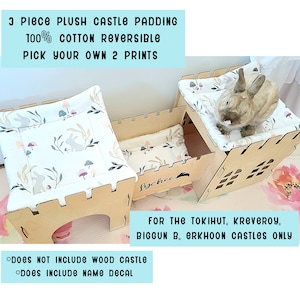 Cotton Castle Padding: Reversible Plush Pads for Tokihut, Kreveroy, BiggunB, Erkhoon Castles 3-Piece Set