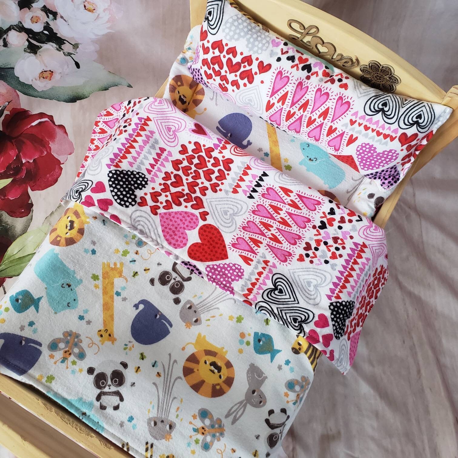 Reversible Bunny Bed Pad Blanket And Pillow For The Ikea Doll Bed