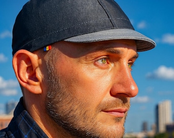 Handmade Cycling Cap: Dark & Light Grey Bicycle Hat