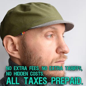 Khaki Cycling Cap: Army Style Cotton Kepi Hat // Very small sizes available