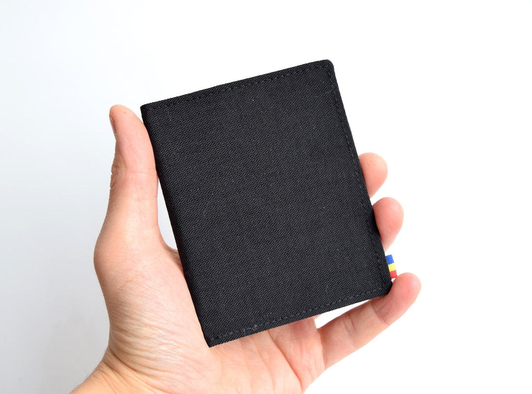 Mens Black Cordura Bifold Wallet: Upcycled Vegan Slim Wallet - Etsy