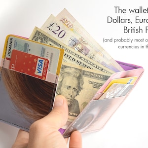 Minimalist vegan wallet, Mens bifold wallet, Vegan slim wallet image 4