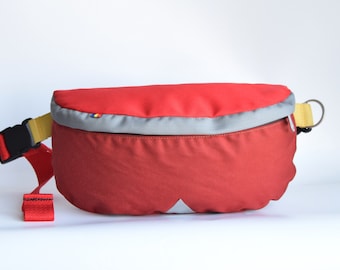 Reds fanny pack ceinture sac fanny pack ceinture pochette sac hip hip pack taille sac taille pack cul sac vegan fanny pack fait à la main sac banane