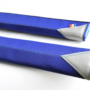 Bicycle frame pad.  Royal blue top tube padding. Bike top tube protector.