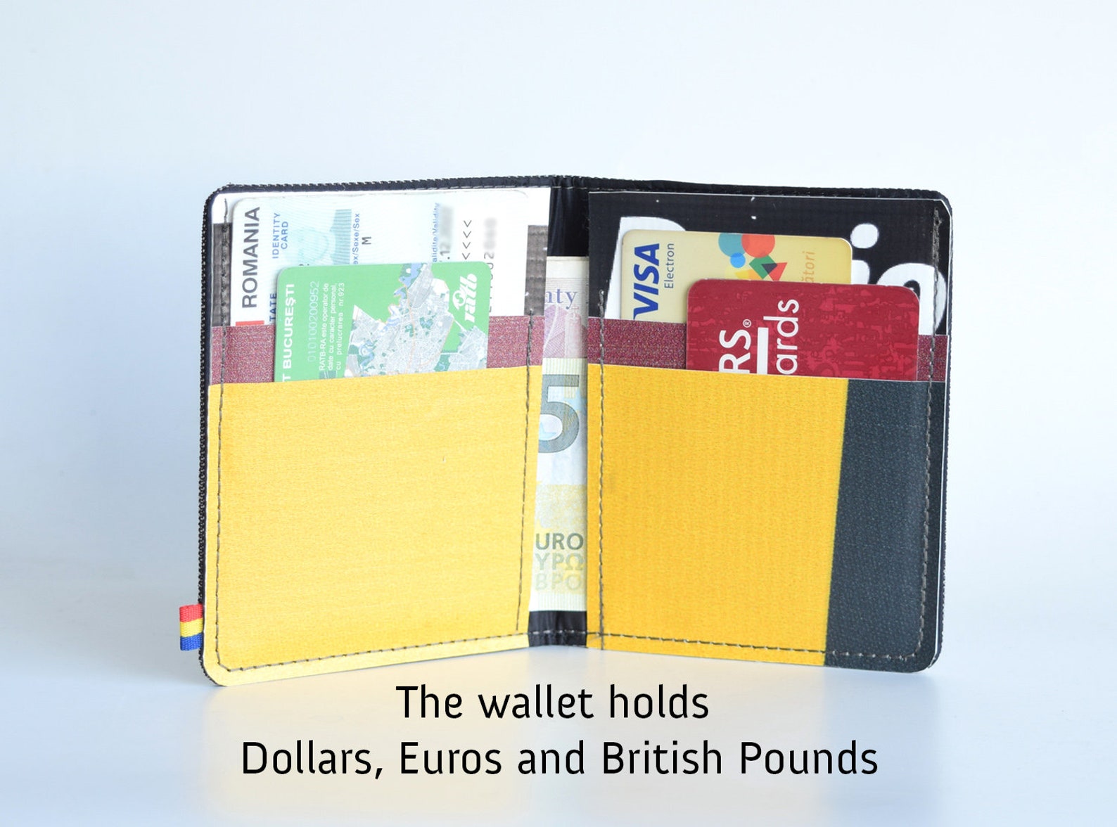 Gray Cotton Wallet. Vegan Wallet. Slim Wallet. Thin Wallet. Etsy