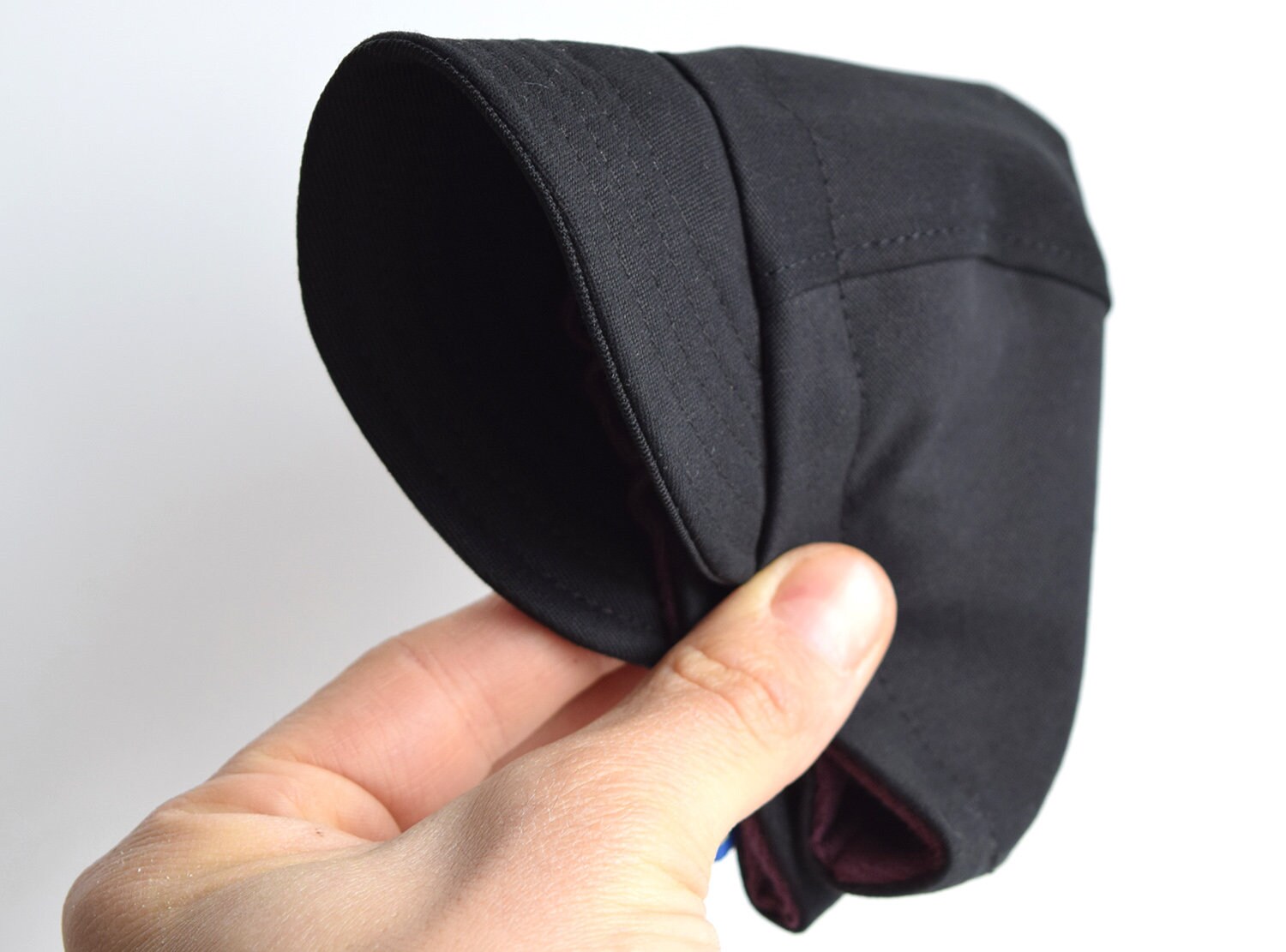 atelierBluebottle Hiker’s CAP 2025 BLACK All Black Cycling Cap, Soft Brim Cotton Cap, Cycling Hat