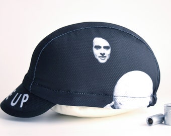 Gorro ciclista ateo de licra con cita de Carl Sagan en tallas S M L