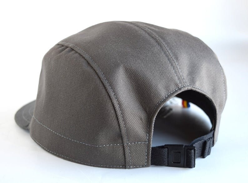 Army 5 Panel Hat, Military Cycling Cap, Upcycled Front Panel