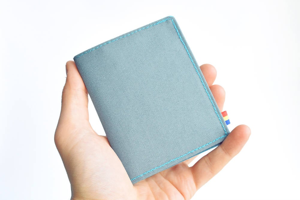Vegan Cordura Bifold Wallet: Slim Upcycled Minimalist Design