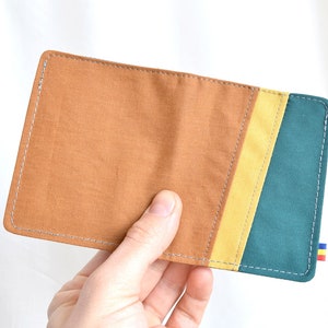 Minimalist vegan wallet, Mens bifold wallet, Vegan slim wallet image 3