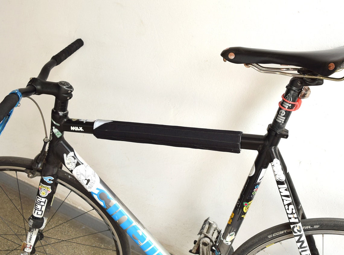 Black Bicycle Frame Pad. Bike Top Tube Protector. Top Tube Etsy