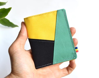 Cartera vegana plegable Jamaica Colors: cordura minimalista y fina
