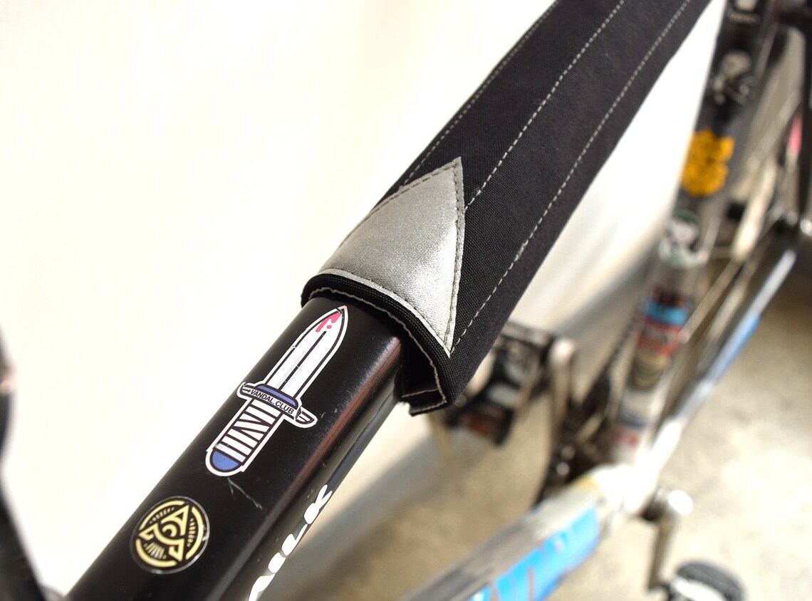 Black Bicycle Frame Pad. Bike Top Tube Protector. Top Tube Etsy