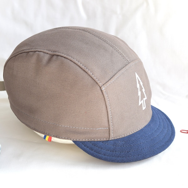 Soft brim 5 panel hat with pine tree embroidery