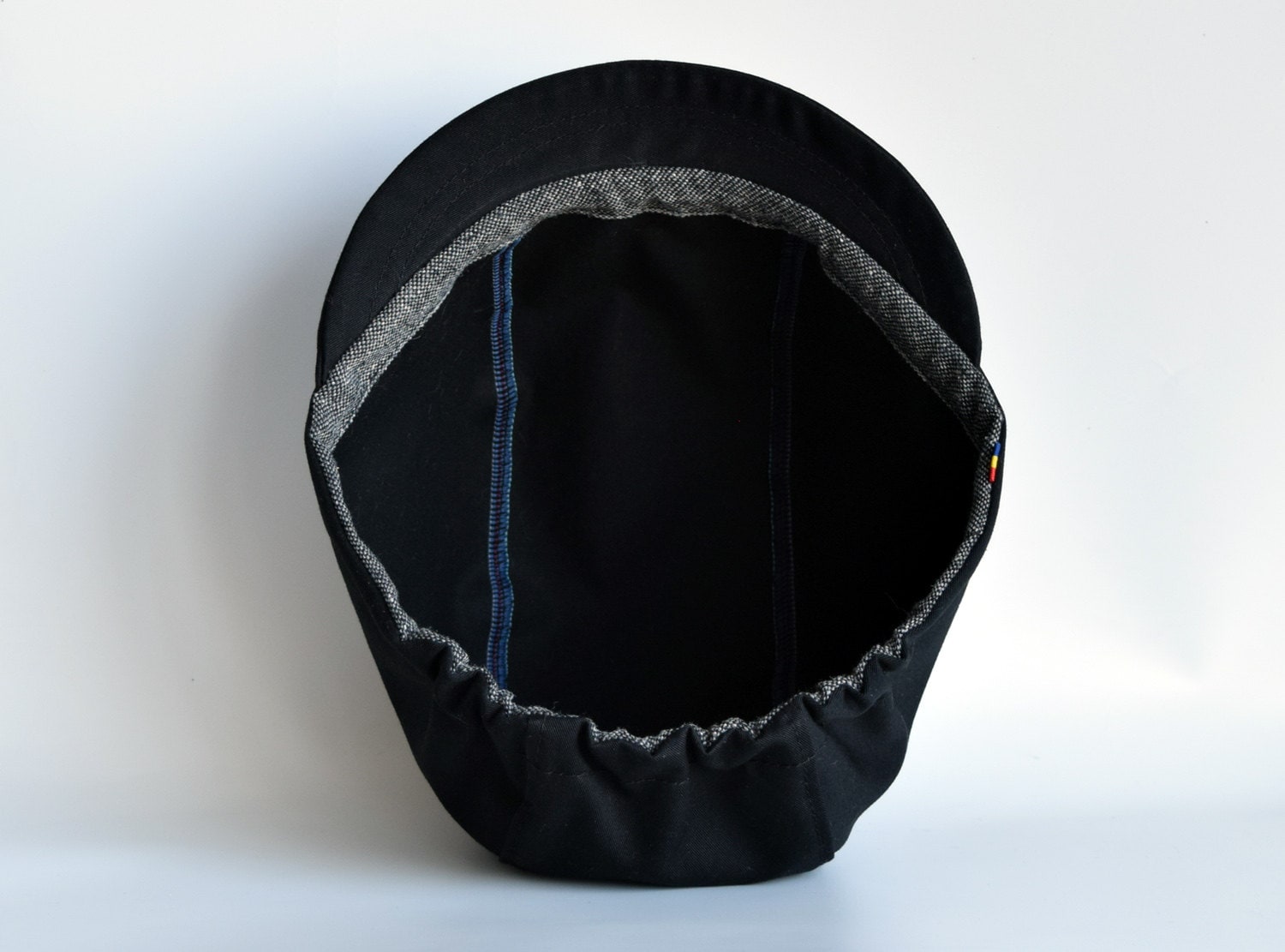 All Black Kepi Cycling Cap, Classical 3 Panel Cap, Short Brim - Etsy