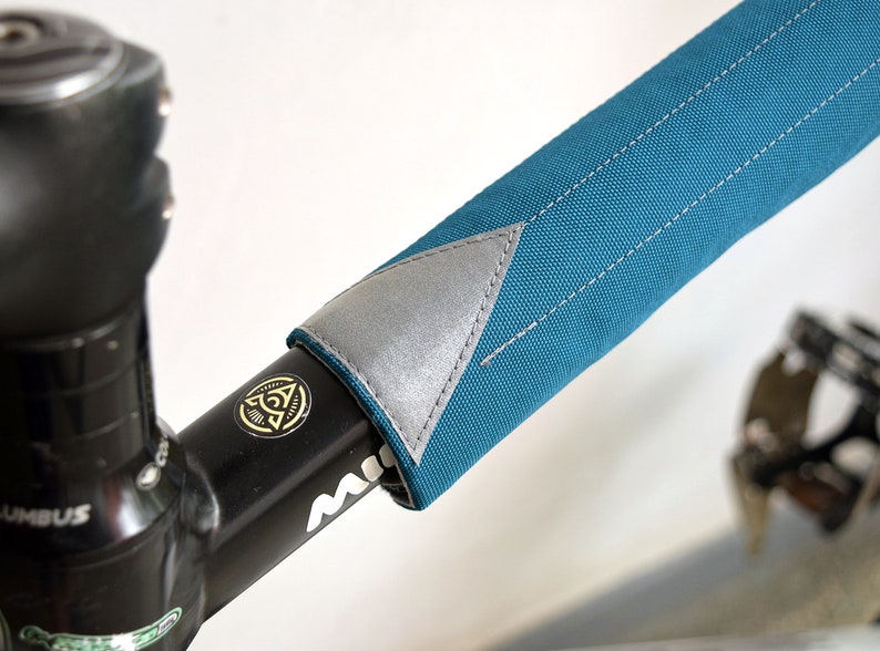 Bike Top Tube Protector. Teal Bicycle Frame Pad. Top Tube Etsy