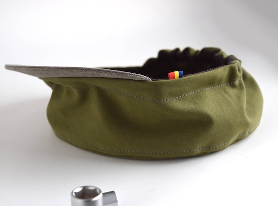 Khaki Cycling Cap Army Style With a 