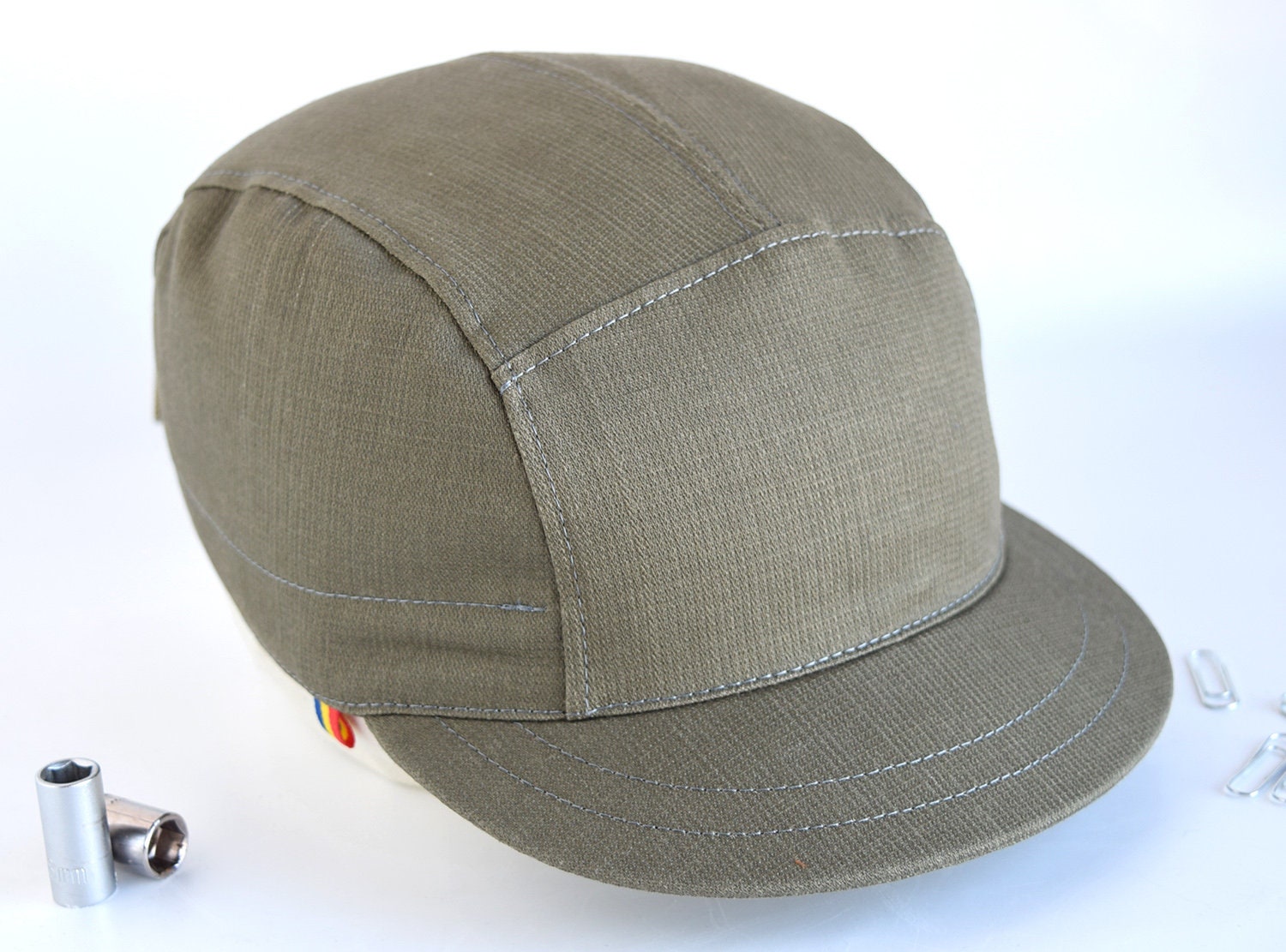Ranger Green Strapback Hat Cotton 5 