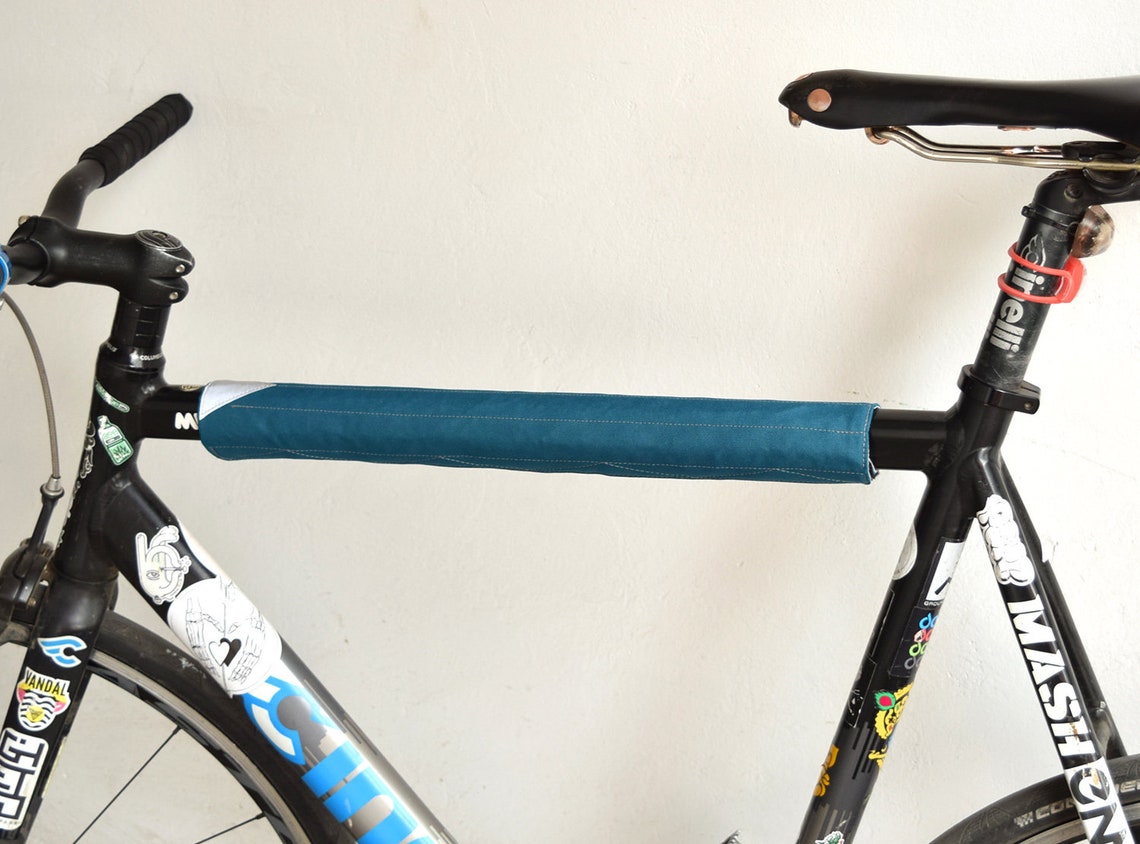Bike Top Tube Protector. Teal Bicycle Frame Pad. Top Tube Etsy