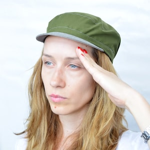 Khaki Cycling Cap, Army Style With a Twist, for Him Kepi Hat, Very ...