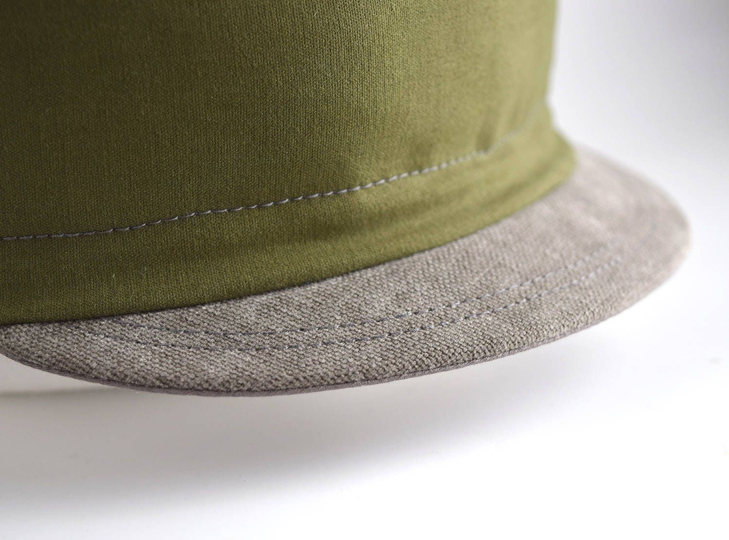 Khaki Cycling Cap Army Style With a 