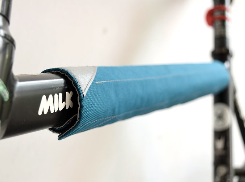Bike Top Tube Protector. Teal Bicycle Frame Pad. Top Tube Etsy