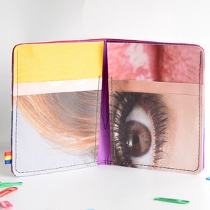 Gray rainbow vegan wallet for men and women image 4