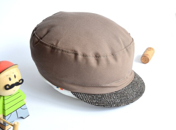 Brown Kepi Cycling Cap Army Style Cap 