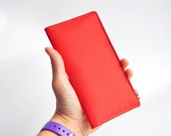 Red Vegan Bifold Wallet: Cordura Minimalist Wallet