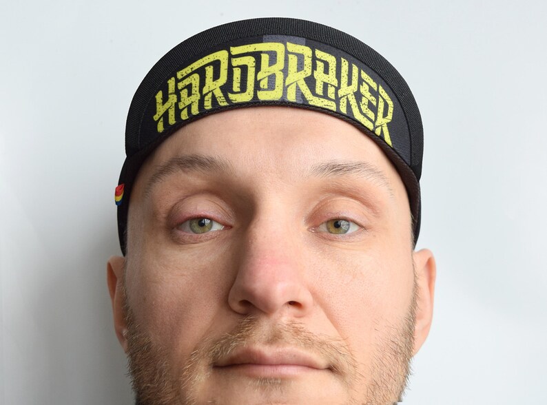 Black Cycling Cap With Discreet Pattern Hardbraker Cycling Etsy