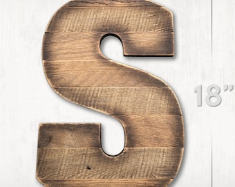 18" Barnwood Letter. A to Z. 0 to 9. Rustic Letter. Marquee Letter. Wood Letter. Reclaimed Letter