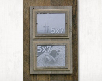 Reclaimed Wood Picture Frame / Pallet Wood Picture Frame / Rustic Picture Frame/ Burlap Frame