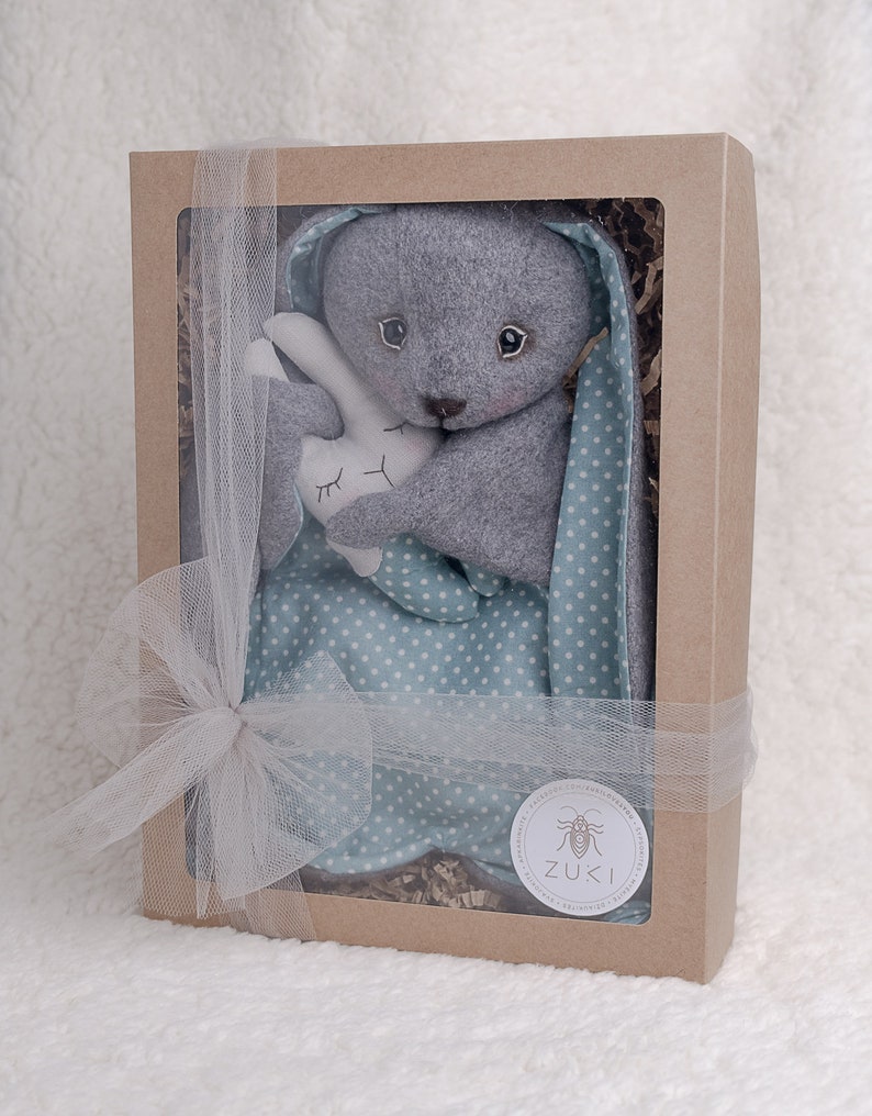 Sleepy Rabbit Bunny toy for babies or newborn child image 1