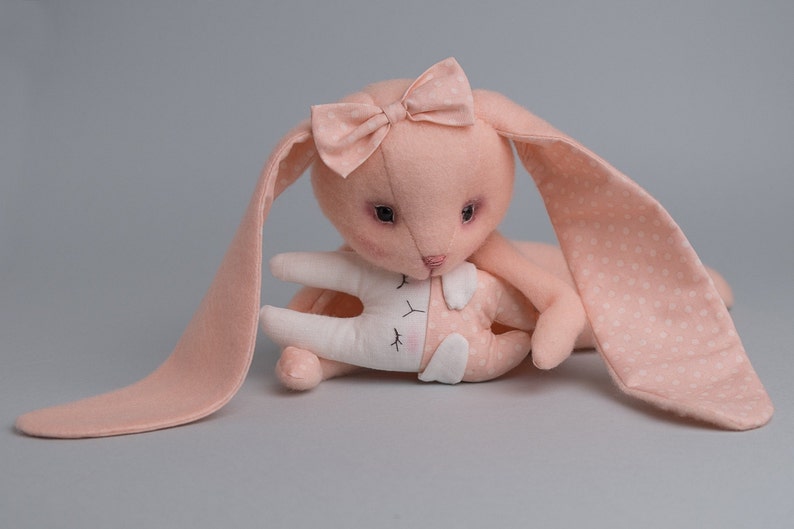 Rabbit bunny doll toy for sleeping with babies or newborn gift image 8