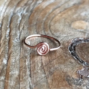 Super thin 14k gold/rose gold filled-925 sterling silver cartilage/helix/tragus/rook/lip/daith/earring/nose ring-round spiral-24/22/20 ga