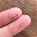 Dainty 14k Gold Filled Nose Stud: 24 Gauge L-Shape Nose Ring product logo