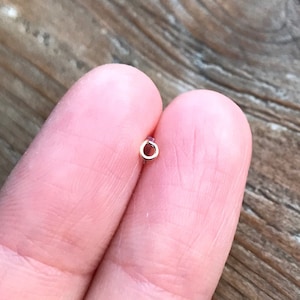 Tiny circle Nickel Free 1.2mm/16 gauge-1.0mm/18 gauge-14k rose/gold filled-925 silver-Bioflex Labret Monroe Lip Helix/Daith/tragus